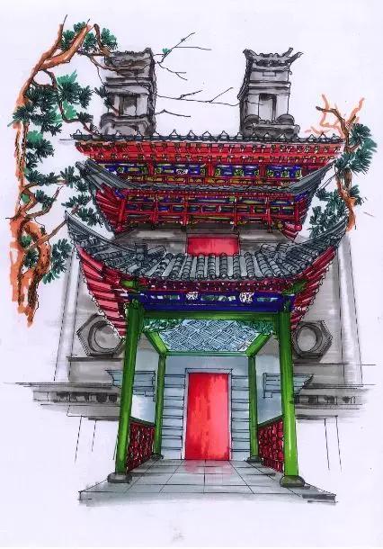 明艷的紅、生機(jī)的綠、深沉的藍(lán)、古樸的灰，足見博雅樓的獨特韻味。