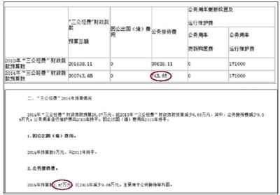 崇文門(mén)外街道辦事處“三公經(jīng)費(fèi)”財(cái)政撥款情況表中顯示，今年“公務(wù)接待費(fèi)”為743.65元。在其對(duì)“三公經(jīng)費(fèi)”財(cái)政撥款情況的說(shuō)明中，顯示2014年公務(wù)接待費(fèi)預(yù)算為2.97萬(wàn)元。 網(wǎng)絡(luò)截圖