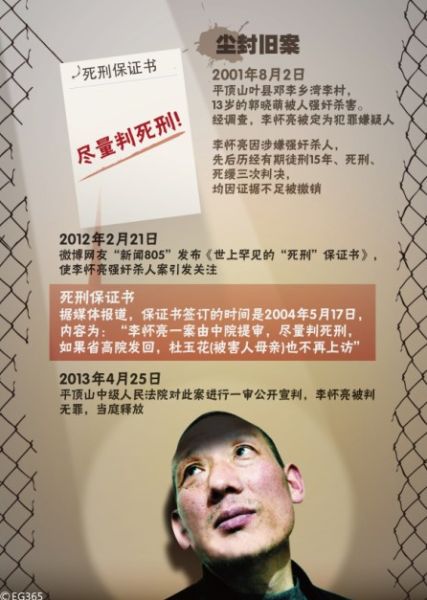 因涉嫌奸殺幼女，李懷亮被羈押了近12年，先后歷經(jīng)有期徒刑15年、死刑、死緩三次判決，最終因“證據(jù)不足、事實(shí)不清”于近日被宣判無罪，當(dāng)庭釋放