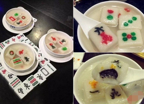 來碗清一色！火鍋店推出創(chuàng)意麻將湯圓