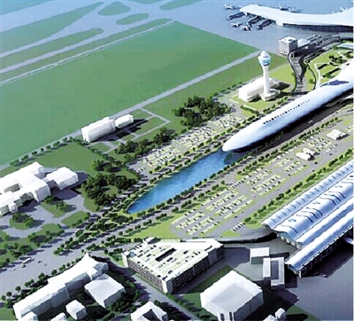 新鄭機(jī)場T2航站樓全面封頂 比T1航站樓大3倍。