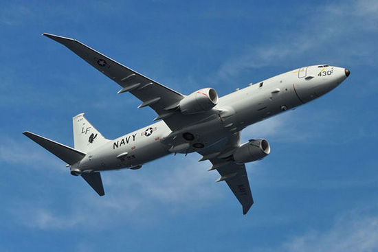 　　美國海軍的海神P-8巡邏機專門從事遠(yuǎn)距離任務(wù)，包括情報搜集和偵察。