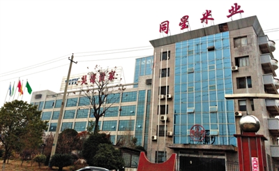月11日，婁底市經濟技術開發(fā)區(qū)內，同星米業(yè)和吳哥世家兩家公司因借貸資金鏈斷裂，公司大門緊鎖。新京報記