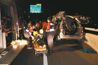嘉義縣八十二號快速道路發(fā)生死亡車禍，造成二死一重傷慘劇。