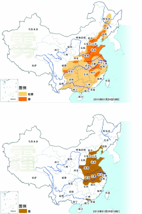北京、天津、石家莊等屬嚴(yán)重污染，鄭州、武漢等屬重度污染